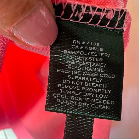 Lauren Ralph Lauren Top Tunic Blouse Womens Sz 1X Popover Pink Coquette Career - Picture 4 of 10